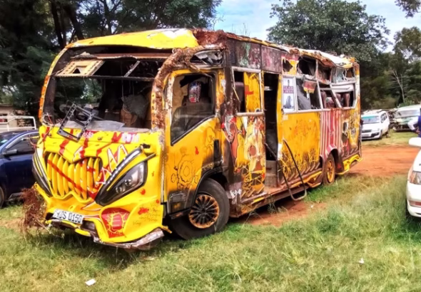 Uppercut matatu accident Nyeri