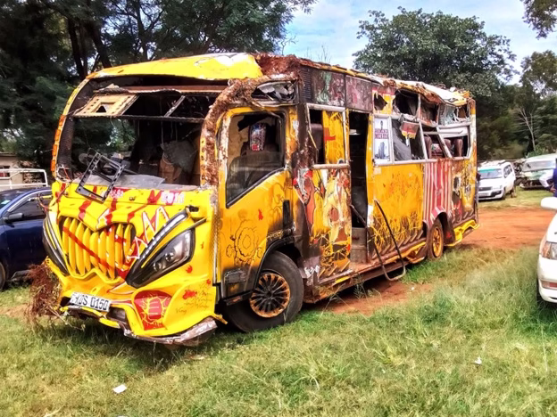 Uppercut matatu accident Nyeri
