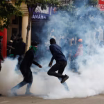 People protest against Kenya's proposed finance bill 2024/2025, in Nairobi