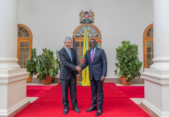Ruto with Singapore president