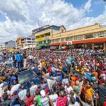 Edwin Sifuna and Linda Mwananchi leaders during political tour in Kitale, Trans Nzoia
